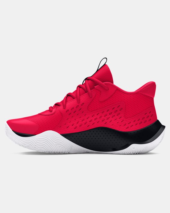 Grade School UA Jet '23 Basketball Shoes in Red image number 1